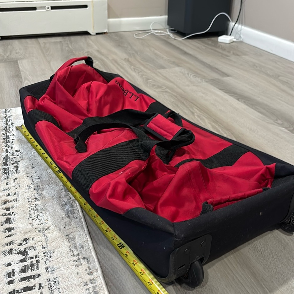 Red LlBean Rolling Duffle Bag